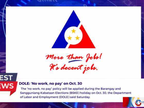 DOLE: ‘No work, no pay’ on Oct. 30