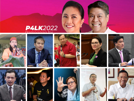 Leni Robredo and Kiko Pangilinan Senatorial Slate